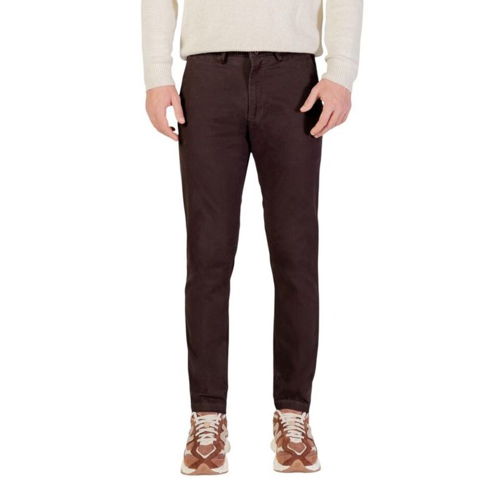 Borghese Brown Cotton Skinny Men's Pants
